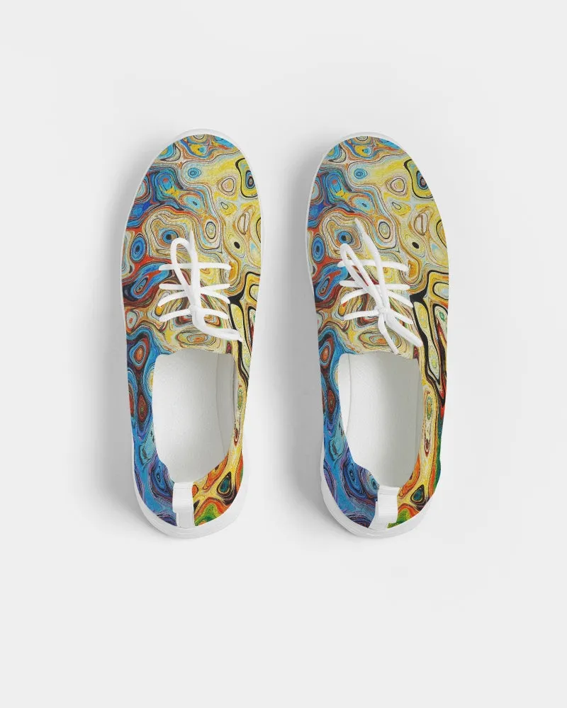 You Like Colors Women's Lace Up Flyknit Shoe