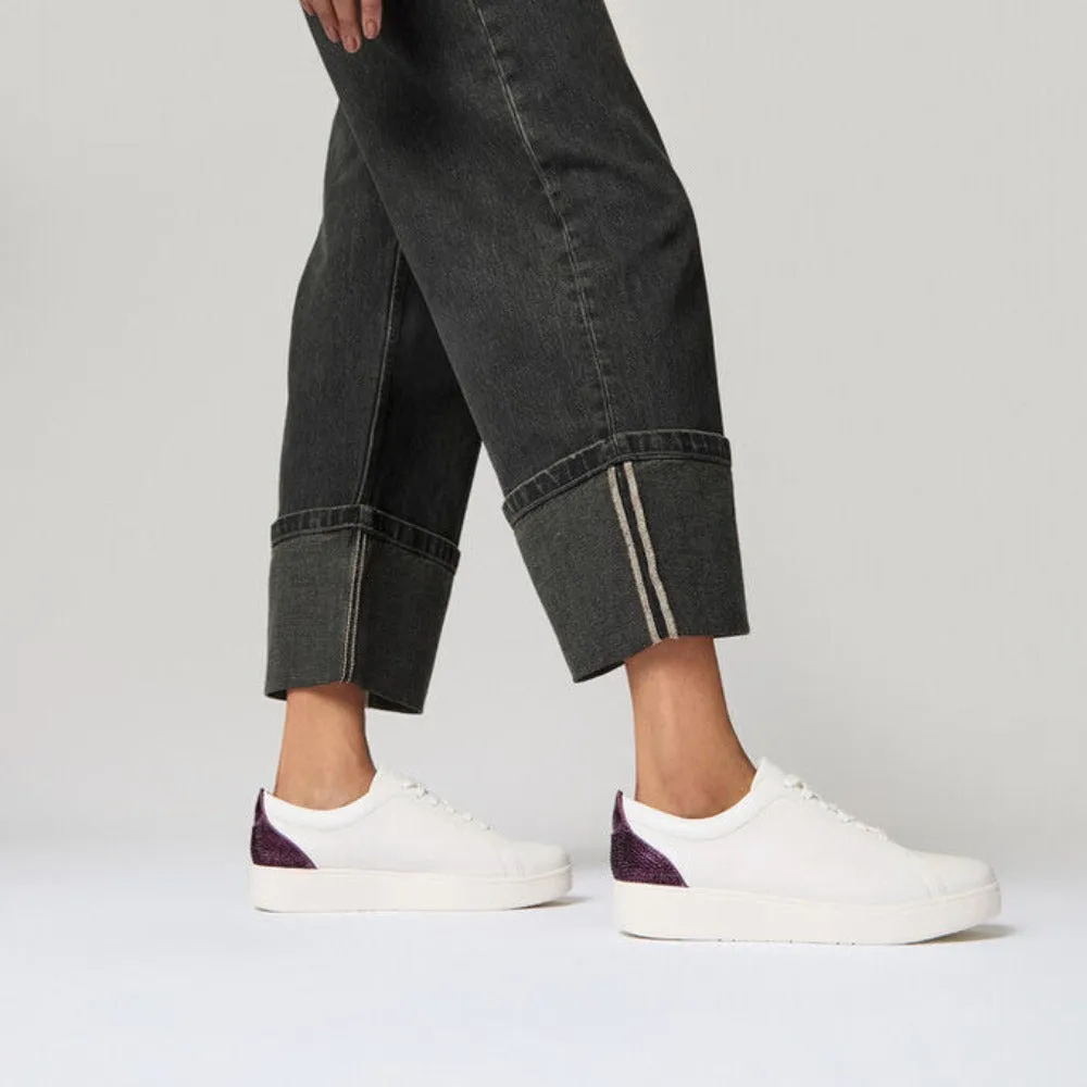 รองเท้าผ้าใบ ผู้หญิง รุ่น RALLY CRYSTAL-BACKTAB LEATHER TRAINERS